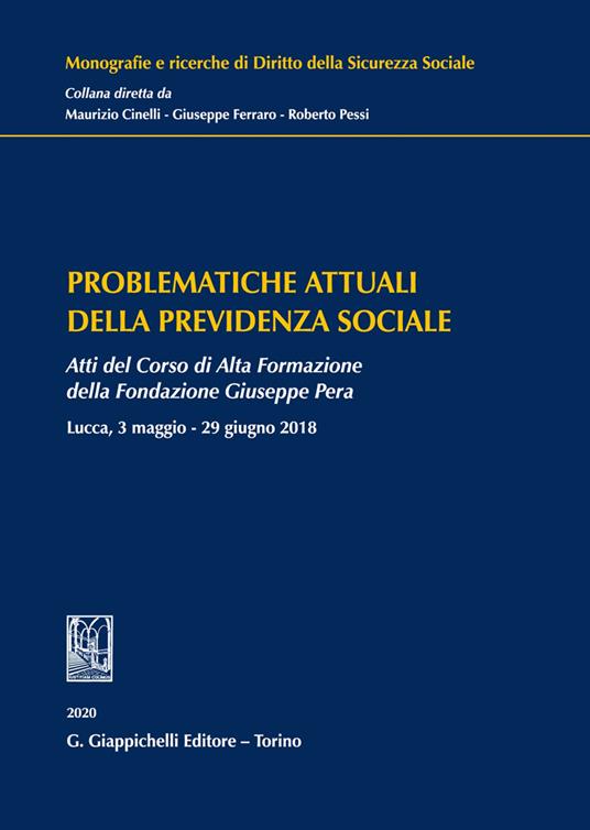 Copertina Problematiche attuali della previdenza sociale"